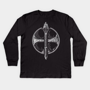 Mace with Shield Kids Long Sleeve T-Shirt